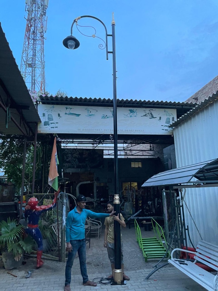 Illuminated Heritage Pole at Plant Gate