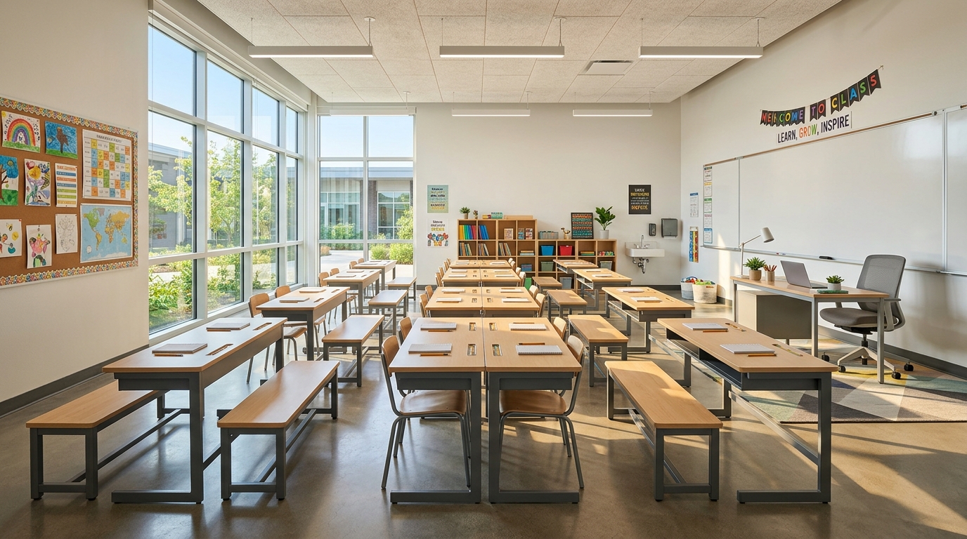 Classroom Dual Desks & Institutional Furniture